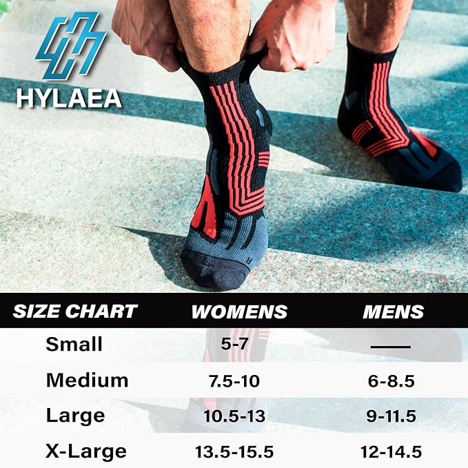 Hylaea Quarter Athletic Running Socks No Blister, Cushion Moisture Wicking Socks for Cycling Sport