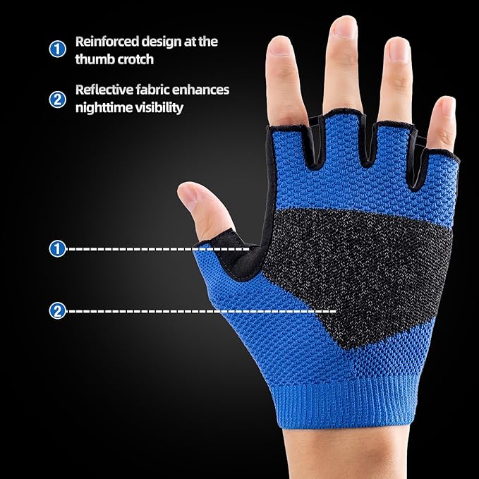 Cycling Gloves for Men Women, Half Finger Bike Gloves for Biking, Gym, Weight Lifting, Rowing, Riding, Outdoor Sports