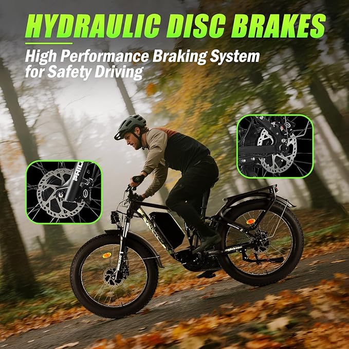 Electric Bike for Adults, 5000W Peak Dual Motor Ebike, 60V 26AH Long Range Dirtbike, 26" Fat Tires for All Terrain Electric-Bicycle, 45MPH-Hunting-Ebike for Off-Road Snow Sand