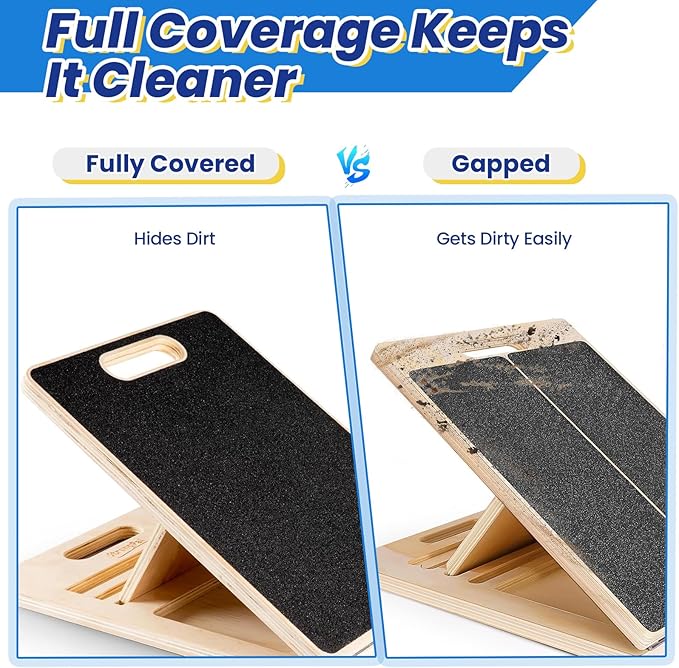 Adjustable Wooden Slant Board, 5 Angles (15°–35°) for Safe Stretching, Squats & Rehab – Anti-Slip top & Base, Durable 10-Layer Wood, Supports up to 400lbs for Home Gym & Recovery use