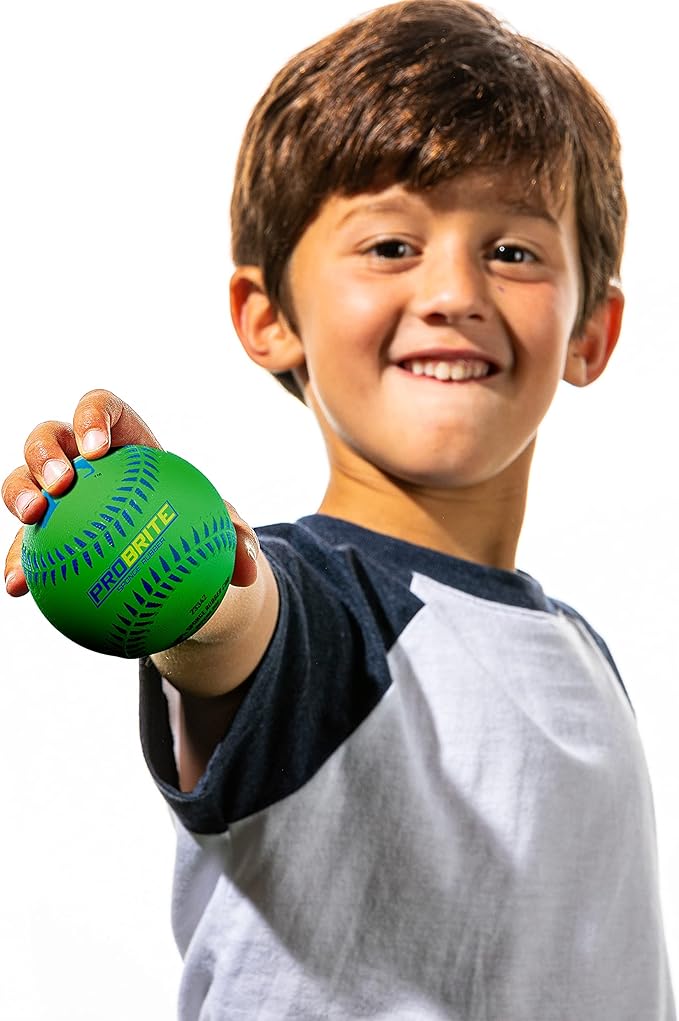 Franklin Sports - Pro Brite - Neon Rubber Teeball - MLB - Youth Tball - Baseball + Softball - Indoor & Outdoor Use