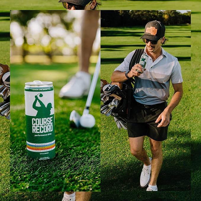 Functional Hydration Drink for Golfers – COURSE RECORD Variety Pack – Electrolytes, Calm Energy & Focus – Healthy Sports Drink – 12-Pack (12oz Cans) – Low Sugar, Low Caffeine