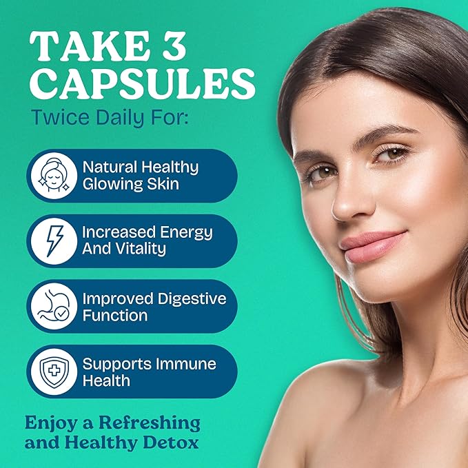 Atlantic Naturals Sea Moss Capsules – 7 Day Herbal Blend for Liver & Gallbladder Wellness – with Dandelion Root, Milk Thistle, Burdock Root, Red Clover & Chanca Piedra – 180 Count Sea Moss Capsules