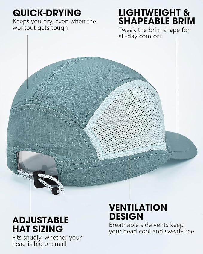 GXCROR Performance Baseball Cap for Men & Women - UPF 50+ Running Hat, Lightweight Quick-Dry Sports Hat for Golf, Hiking, Gym