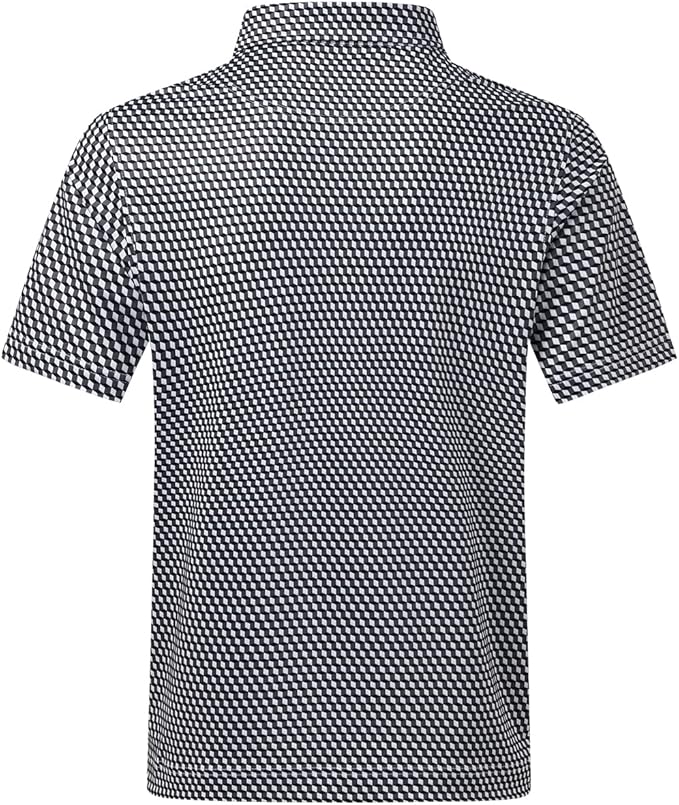 DEOLAX Mens Polo Shirts Fashion Print Mens Golf Shirt Dry Fit Mens Golf Polo Short Sleeve Quick Dry Funny Golf Shirt for Men