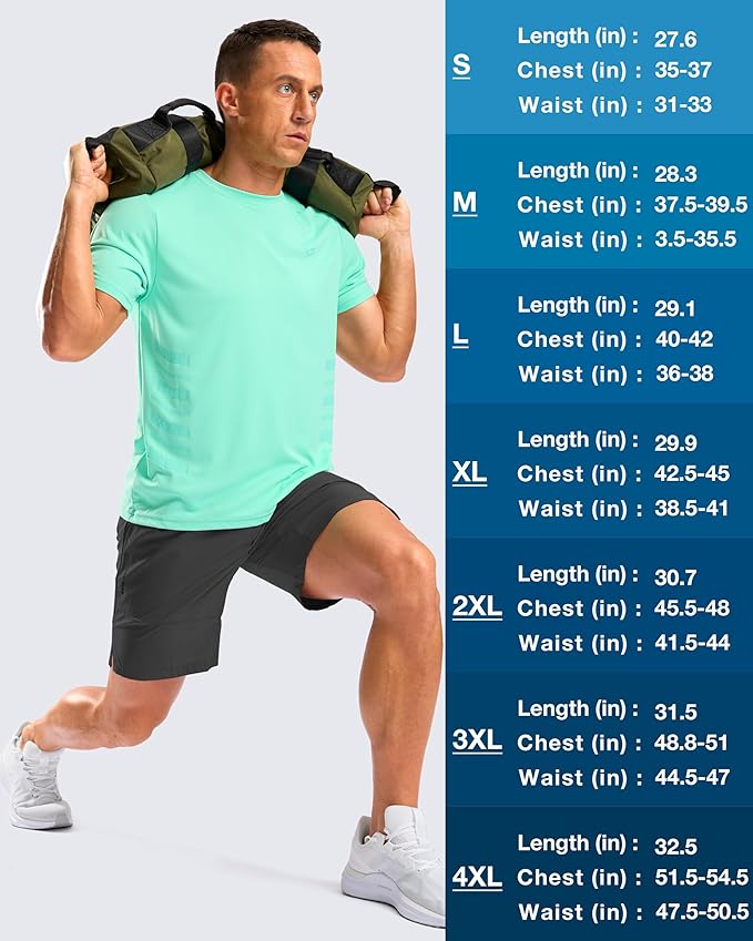 G Gradual Men's Workout Shirts Quick Dry Athletic Running T-Shirts Lightweight Moisture Wicking Short Sleeve Sports Gym Tops