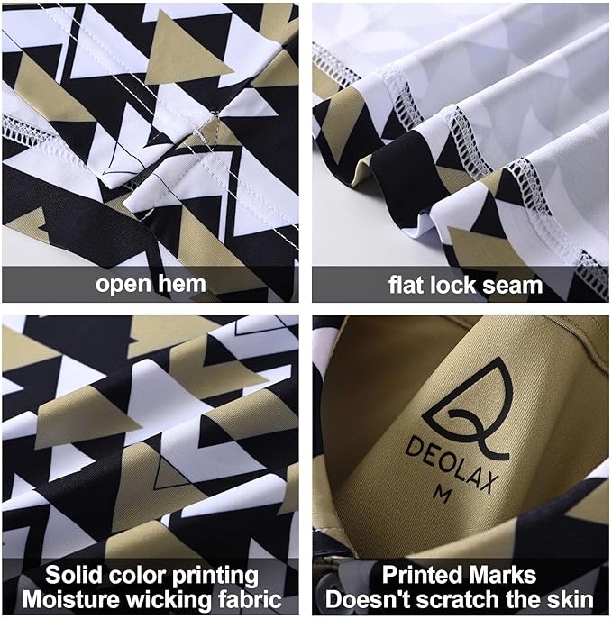 DEOLAX Mens Polo Shirts Fashion Print Mens Golf Shirt Dry Fit Mens Golf Polo Short Sleeve Quick Dry Funny Golf Shirt for Men