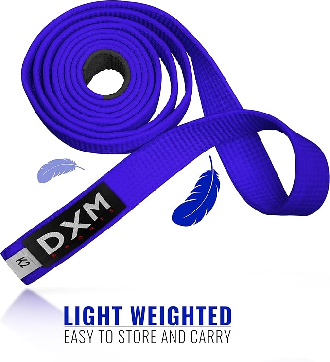 DXM SPORTS BJJ Jiu Jitsu Belt - Taekwondo Karate Belt - Martial Arts Uniform Ranking Judo Belt Double Stitched for Kids Adult