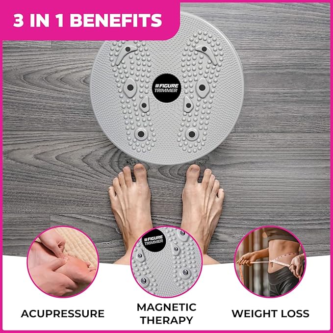Core Abs Twister Board - Waist Sculptor Twister Board for Core & Ab Exercise - Waist Twisting Disc, Dizzy Disc Twist Board for Slimming Workout with 8 Magnets Reflexology