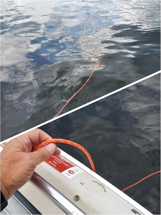 9/16 in (14mm) x 32 ft (10Meter) Marine Floating Rope for Boating, Fishing, Rafting, Camping, Hiking, Hunting, Anchor, Mooring, Dock Lines, Kayak, Canoe, Rescuing Reflective Red