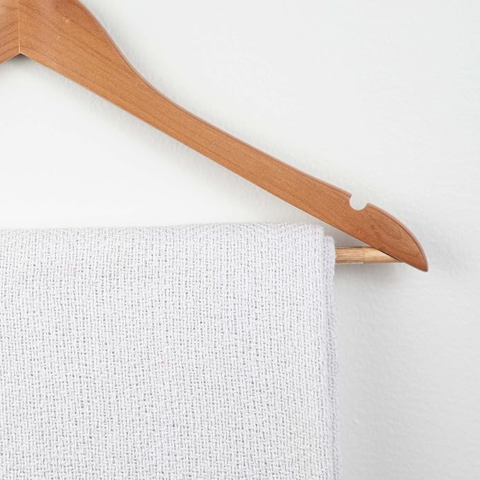 Arkwright Common Ground Bulk Blankets - Pack of 12 - Reversible 100% Cotton All Season Lightweight Couch Bed Throws for Wedding Guests, Travel, and Outdoor Events, 50 x 70 in, White