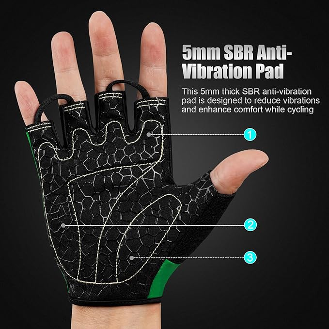 Cycling Gloves Bike Gloves for Men/Women Half Finger Biking Gloves Exercise Workout Gloves Suitable for Outdoor Sports, Gym, Weight Lifting, Rowing and Motorcycle