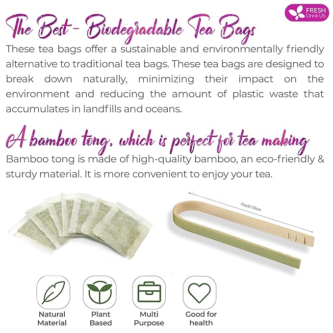 FreshDrinkUS, Premium 135 Milk Thistle Tea Bags, 100% Natural & Pure from Milk Thistle Seeds. Milk Thistle Seed Herbal Tea. Made with Natural Material Tea Bags. No Sugar, No Caffeine, No Gluten, Vegan.