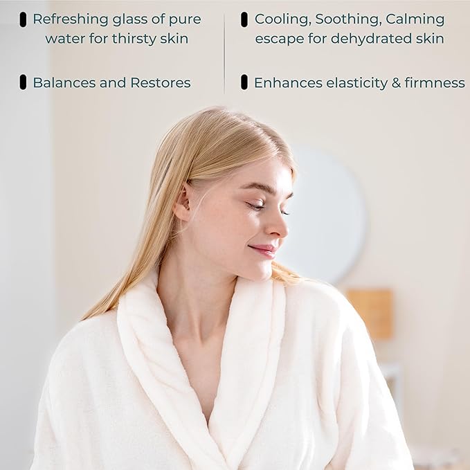 Florencia Aloe & Azulene Hydrating Gel Mask - Oil-Free Hydration for Dry, Dehydrated Skin - Soothing Recovery Mask with Hyaluronic Acid, Green Tea, Aloe & Azulene, 2 oz