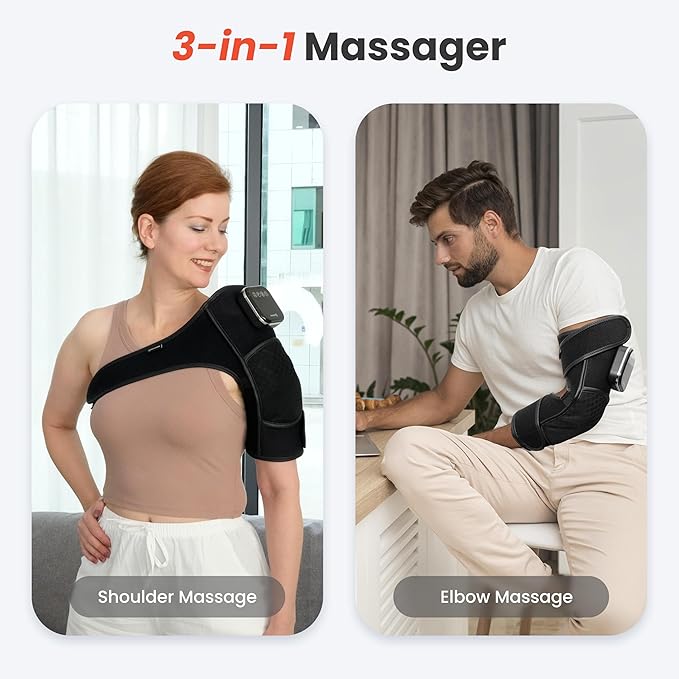 COMFIER Cordless Knee Massager with Heat & Vibration,Heated Knee Brace Wrap for Arthritis, Graphene Knee Heating Pad for Knee Pain, Electric Knee Support, Gifts for Men Women (1 Pack)