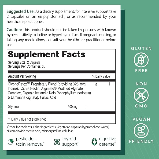 EcoNugenics Detox Rescue Supplement Bundle for Men & Women – PectaSol Modified Citrus Pectin Fiber + 2 GlyphoDetox Bottles — Safely Removes Pesticides & Agricultural Toxins, Offers Total-Body Support