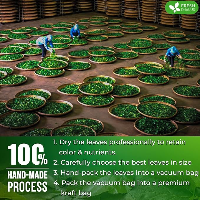 FreshDrinkUS, Permium 2oz Mulberry Leaves, 100% Natural & Pure from Mulberry Leaves, Mulberry Leaf Tea, Mulberry Loose Leaf Herbal Tea, No Additives, No Caffeine, Vegan