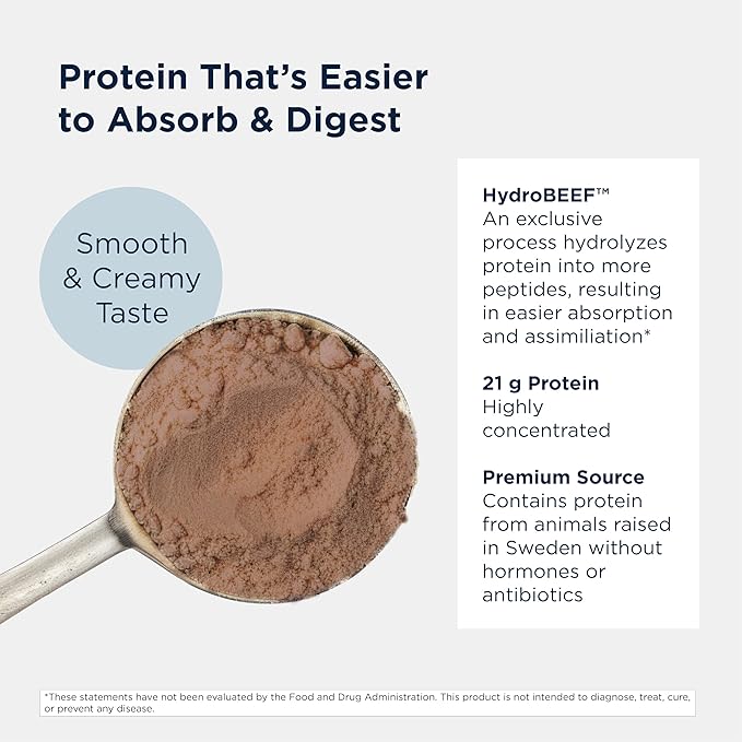 Designs for Health Bone Broth Protein Powder – 21g Grass-Fed, Collagen-Rich Beef Protein Isolate - Chocolate, Paleo, Non-GMO, Dairy-Free (30 Servings / 810g)