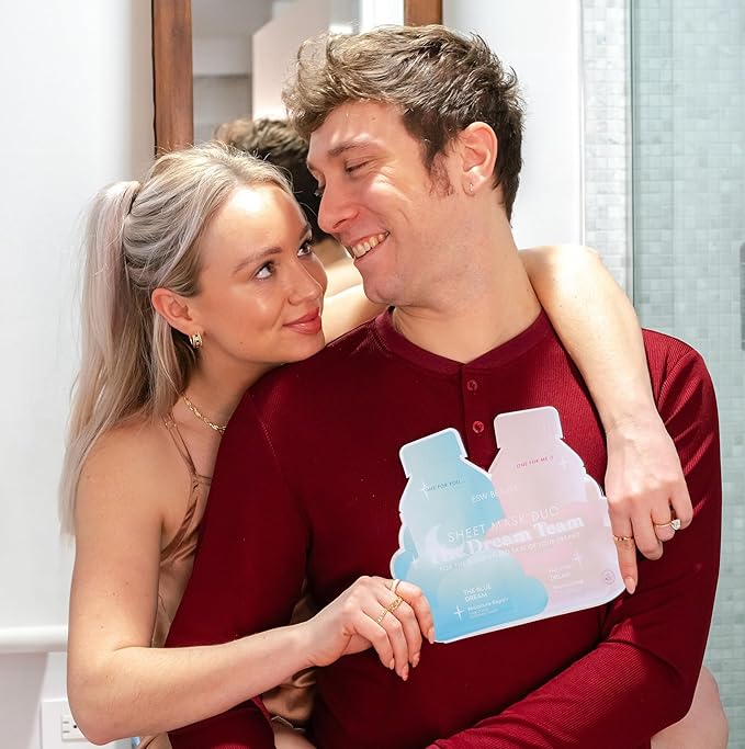 ESW Beauty The Dream Team Face Mask Duo – Hydrating & Moisture Repair Skincare Set – Includes The Pink Dream & Blue Dream – Vegan, Cruelty-Free, Clean Skincare for Glowing Skin