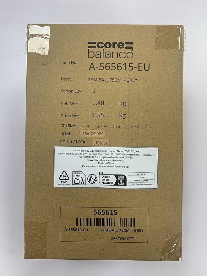 Exercise Ball for Workouts, Anti-Burst and Slip Resistant, Swiss Yoga Ball for Pregnancy, Stability, Fitness and Physical Therapy, 4 Sizes, with Pump