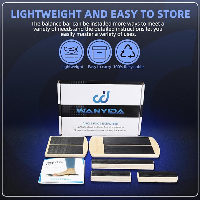 Ankle Foot Strengthener Exerciser for Sprained, Single Leg Balance Board, Posture Corrector, Foot Stretcher for Plantar Fasciitis Relief