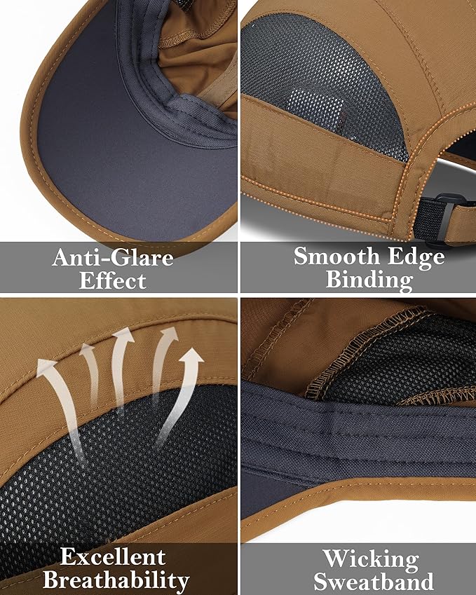 GADIEMKENSD Quick Dry Run Hat Cooling Breathable Mesh