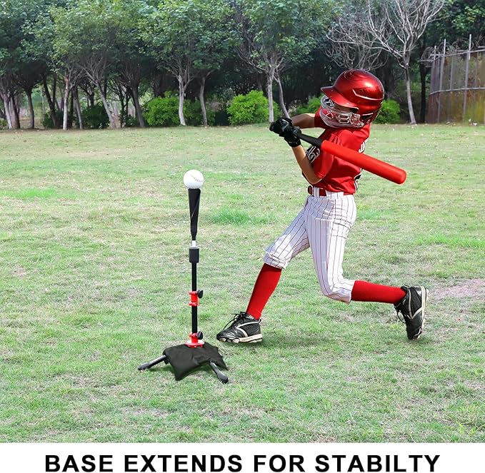 Baseball Tee for Kids,Youth Stand Set,Teeball Set,Youth Baseball,Softball Batting Tee Set,Easy Adjustable Height