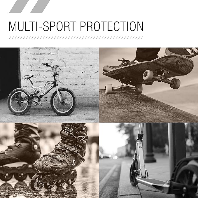 80SIX Triple Certified Multisport Helmet - Ideal for Bike, Scooter, Skateboard, Roller Skate and Inline Skate