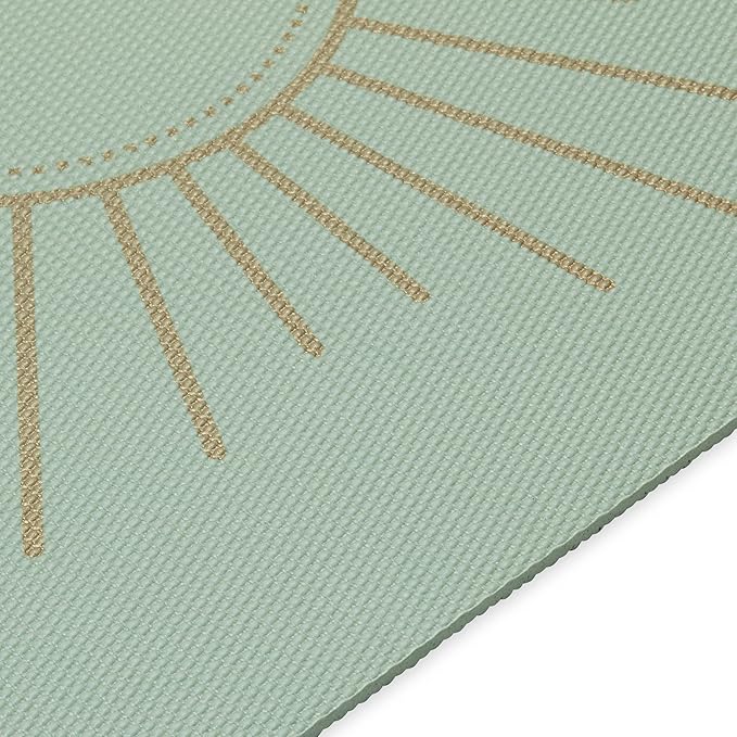 Gaiam Yoga Mat - Premium 6mm Print Extra Thick Non Slip Exercise & Fitness Mat for All Types of Yoga, Pilates & Floor Workouts (68"L x 24"W x 6mm Thick)