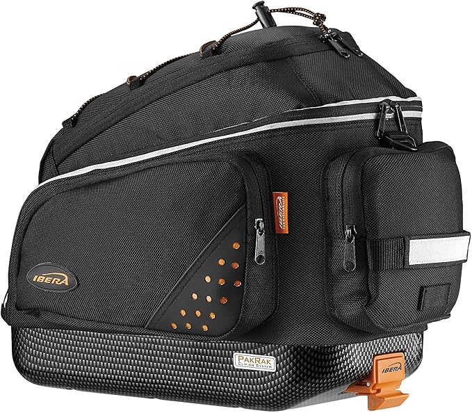Ibera PakRak Touring Bicycle Seatpost/Disc/Non/Disc Rack and Quick Release Bag