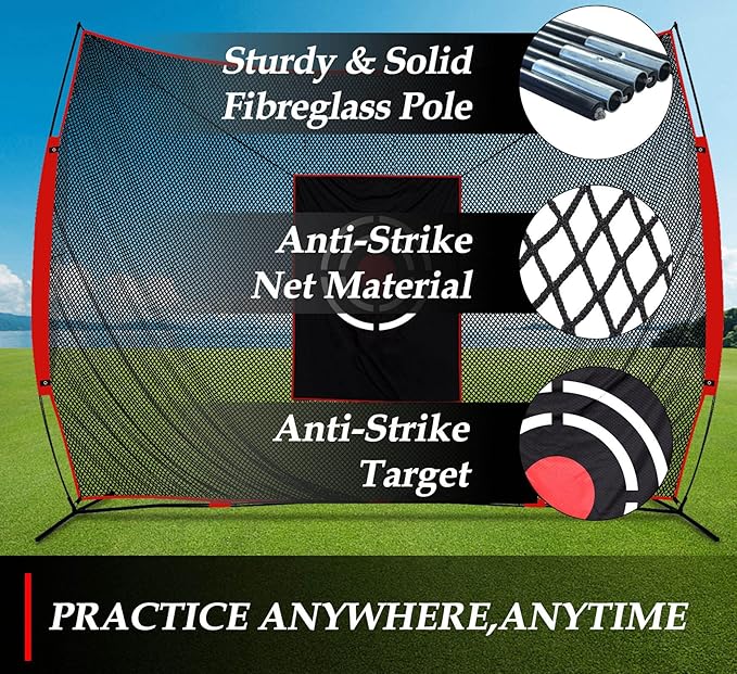 Golf Practice Hitting Nets for Backyard Driving Indoor Use Heavy Duty Practice Golf Driving Pitching Nets for Backyard