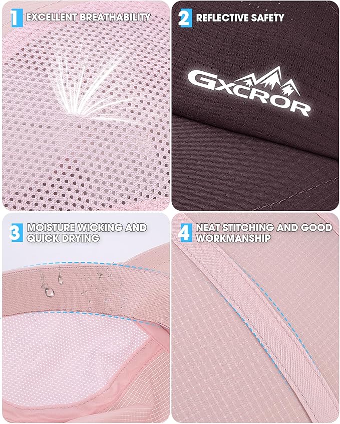 GXCROR Performance Baseball Cap for Men & Women - UPF 50+ Running Hat, Lightweight Quick-Dry Sports Hat for Golf, Hiking, Gym