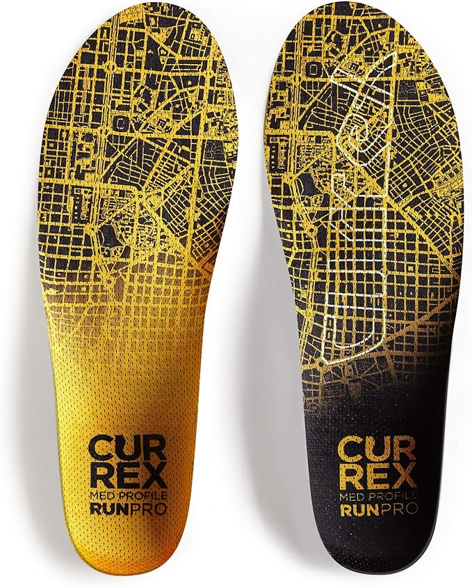currex RunPro Insoles for Running Shoes – Arch Support Inserts to Help Reduce Fatigue, Prevent Injuries & Boost Performance – for Men & Women – Medium Arch, Large