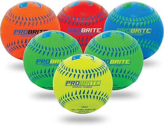 Franklin Sports - Pro Brite - Neon Rubber Teeball - MLB - Youth Tball - Baseball + Softball - Indoor & Outdoor Use