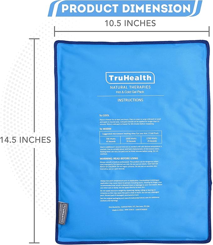 Extra Large Reusable Gel Ice Pack for Injuries & Pain Relief - 2-Pack, Extra Large - Blue - Hot & Cold Therapy Ice Bags for Injuries - Flexible, Leak-Free Design