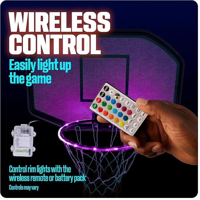 GlowCity Glow in The Dark Basketball for Teen Boy - Glowing Red Basket Ball, Light Up LED Toy for Night Ball Games - Sports Stuff & Gadgets for Kids Age 8 Years Old and Up. Great Gift for Boys & Girls