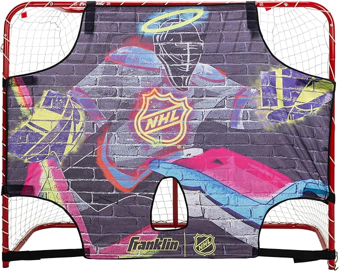 Franklin Sports NHL Street Hockey Goalie Shooting Target - Shooter Tutor Hockey Goal Practice Target - Street Hockey Net Goalie Target - Easy Attach Targe