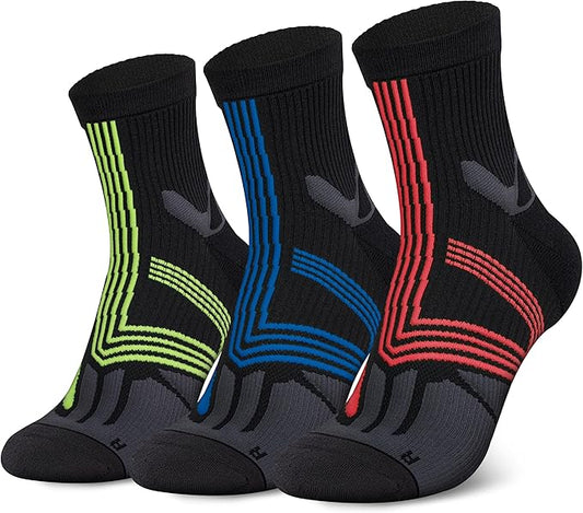 Hylaea Quarter Athletic Running Socks No Blister, Cushion Moisture Wicking Socks for Cycling Sport