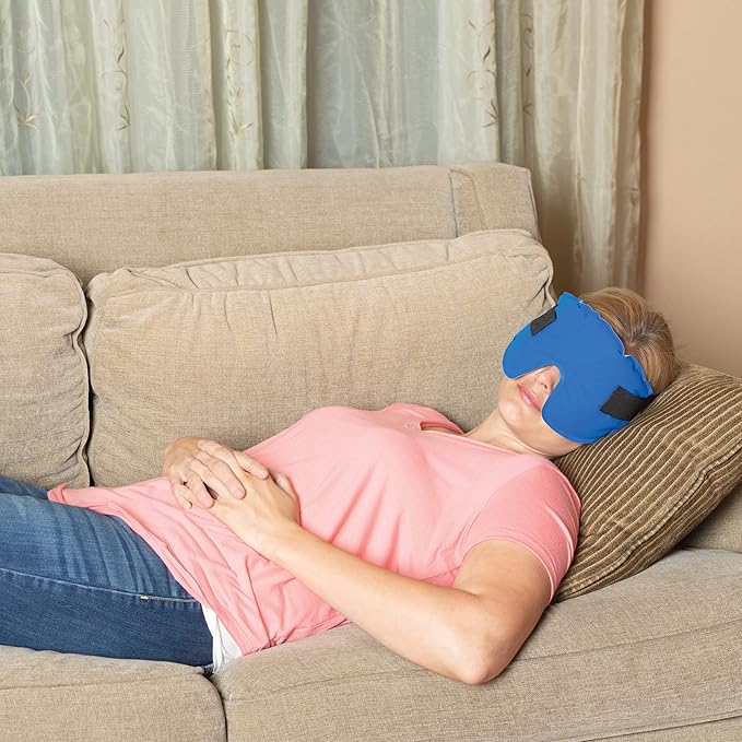 Core Products Dual Comfort Migraine CorPak Hot Cold Therapy, Eye Mask Compress, No Frost, Includes Strap