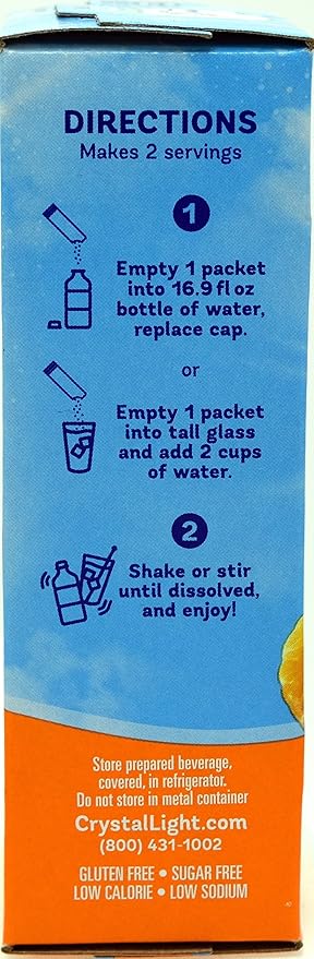 Crystal Light On The Go Citrus With Caffeine Drink Mix, 10-Packet Box (Pack of 26)