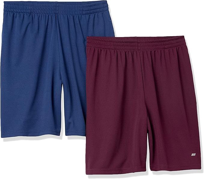 Amazon Essentials Men's Performance Tech Loose-Fit Shorts (Available in Big & Tall), Pack of 2
