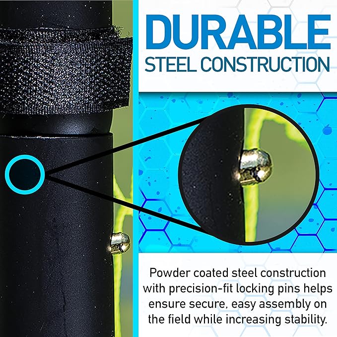 Franklin Sports Soccer Rebounder - Tournament Steel Rebounding Net - Perfect for Backyard Practice and Training - 12' x 6' & 6' x 4'