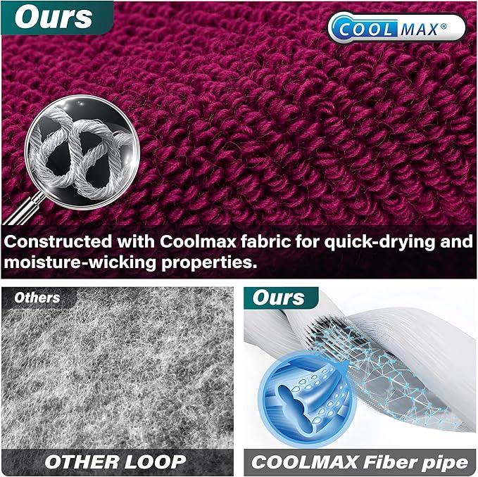 Hylaea Compression Running Socks for men, Coolmax Anti-Blister Cushion Crew Socks for Athletic, Moisture Wicking & Seamless