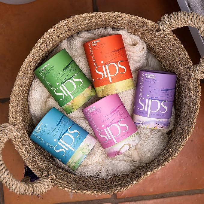 Grace Farms CHAMOMILE CITRUS Herbal Tea (16 Pyramid Sachets) | Naturally Sweet, Calming and Caffeine Free |Organic, Fair Trade and Kosher Certified | Gives Back 100% of Profits