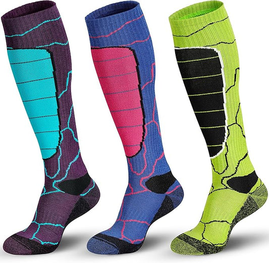 Hylaea Merino Wool Ski Socks, Cold Weather Socks for Snowboarding, Snow, Winter, Thermal Knee-high Warm Socks, Hunting