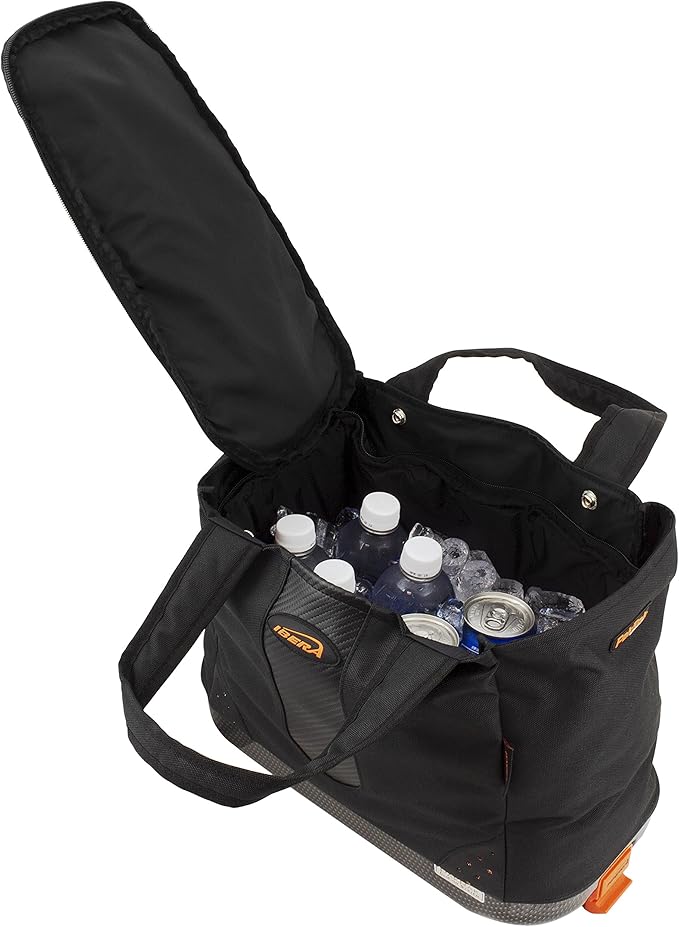 Ibera Bike Bag Insulated Cooler 16L - Clip-On Bike Rack Bag with Hard Base & Shoulder Straps - Fresh-Keeping & Reusable Grocery Bag - Bike Accessories for Adult Bikes - PAKRAK ONLY RACKS