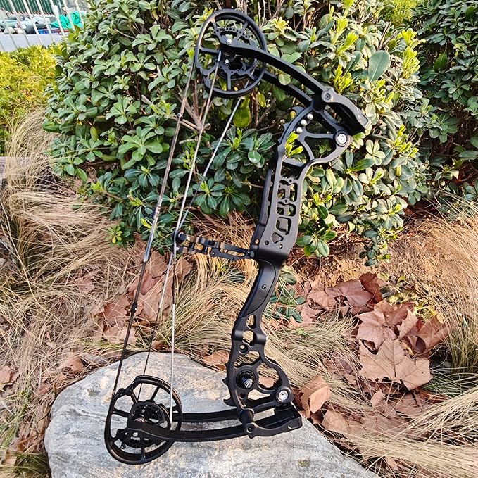 Archery Compound Bow Hunting Set 20-70lbs Adjustable Pull 320fps Speed with 5 Pin Sights and 9 Carbon Arrows for Teens and Adults Target Practice Outdoor Hunting Full Set of Accessories