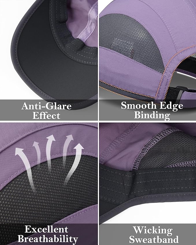 GADIEMKENSD Quick Dry Run Hat Cooling Breathable Mesh
