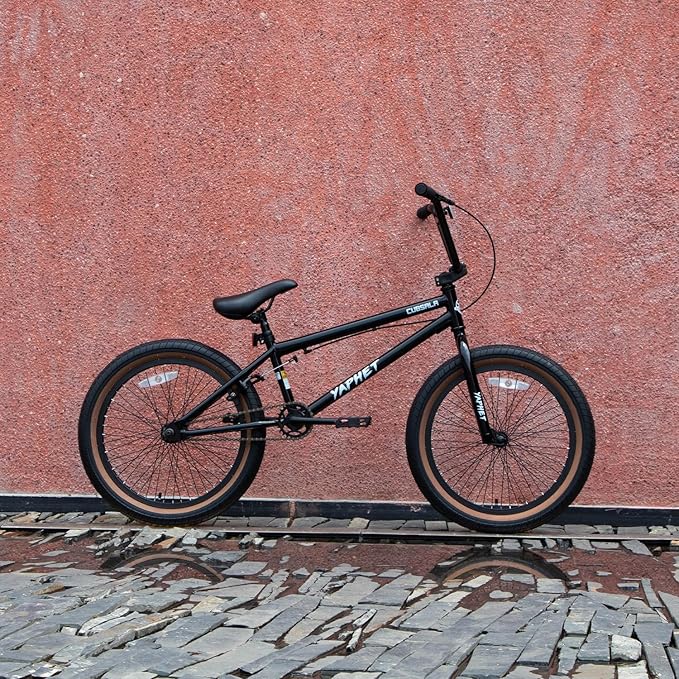 Freestyle BMX Bike, 20 Inch Yaphet Bicycle for Teen Beginner and Adult Riders, Bike with Hi-Ten Steel Frame, Multiple Colors