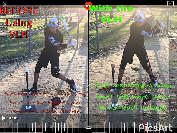 Baseball and Softball Movement Enhancement Training System Including Belt/Harness, Foot/Ankle Strap, 2 Bungee Cords. Enhance Hitting, Pitching, & Throwing